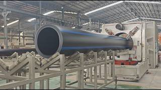 HDPE Pipe Production Line and Finished Pipe Stacking | Puhui Factory Video