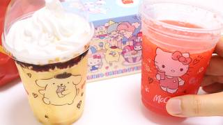 Mcdonald's Japan Collaborate with Hello Kitty and Sanrio Characters ASMR & Unboxing (No Talking)