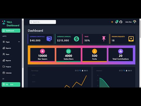 Tailwind CSS Dashboard /// TALL Stack