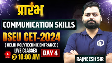 Communication Skills for DSEU CET - 2024 [ Delhi Polytechnic Entrance ] Day - 4 #communicationskills