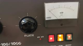Linear amplifier Amplitec UG:6-100/1000 output power test.