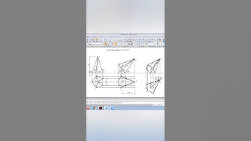 Projection of Solids: Pentagonal Pyramid #projectionofsolids #engineeringdrawing #caed #vtu #shorts