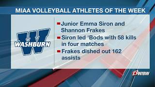 Pair of Washburn volleyball players earn MIAA awards