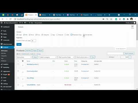 Removing unwanted columns from the Woocommerce product page in backeend