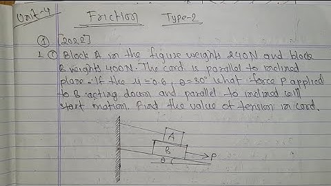 Friction numerical type-2 2022PU||Applied Mechanics|| BE first || Diploma in Civil Engineering