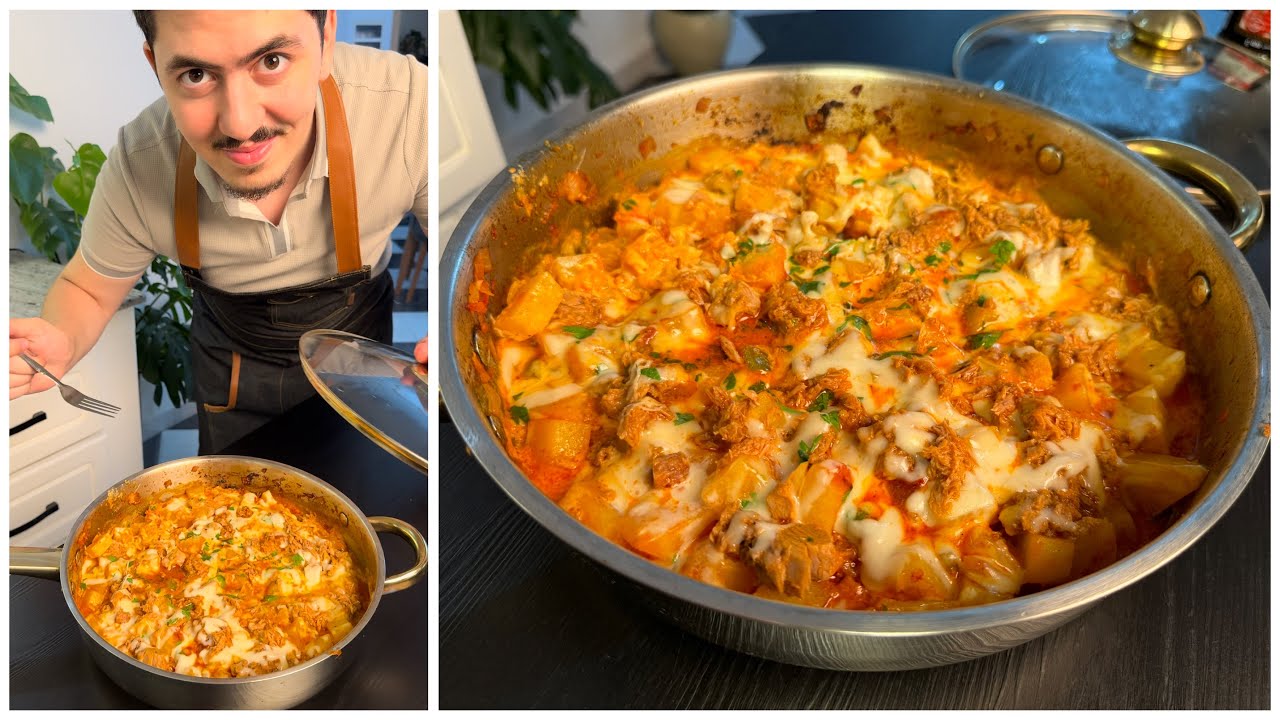 حمري وجهك في العشاء بطبق اقتصادي 😍 هبلو عليه لي راح ياكلو عندك يطلب الوصفة بزوج بايط تونة لهبال 👌