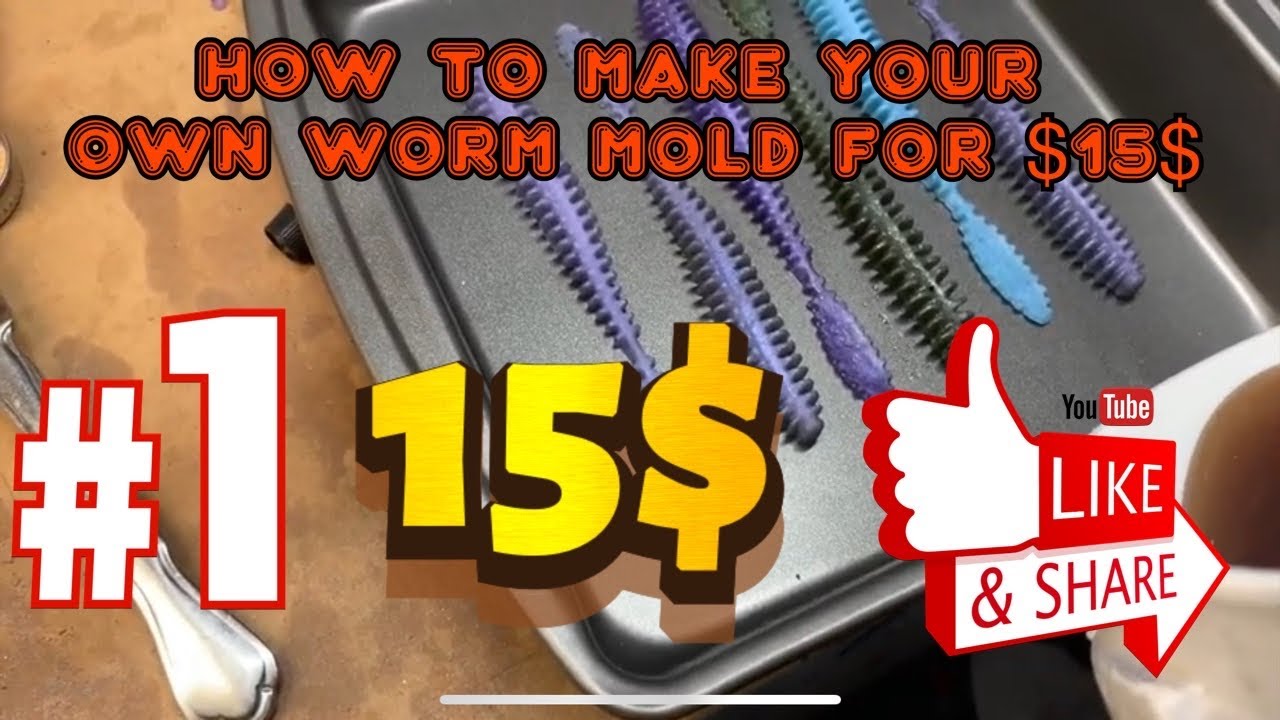 How to make a cheap 15$ worm mold out of fiberglass.open pour your