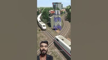 Persilangan 4 Kereta Api Cepat Hingga Tertabrak #train #railtrack #indianrailways #whoosh #shorts