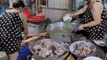 2 quán cháo lòng ở quê quá rẻ khách chen chúc mỗi sáng | Long Xuyên TV 