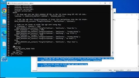 An toàn cơ sở dữ liệu - Module 1: Thực hành cơ chế cơ sở dữ liệu riêng ảo (VPD)