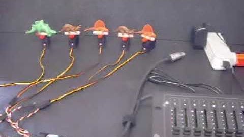 DMX 512 RC Servo Controller.  Servo-Pak 5 Setting the DMX Base Address