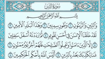 095 سورة التين بصوت القارئ فارس عباد القرآن الكريم