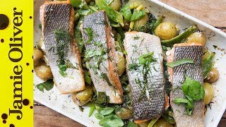 This tray baked wild salmon recipe is packed with omega 3’s for
great heart health and since it’s all cooked in one dish easy on the
washing up too! kid...