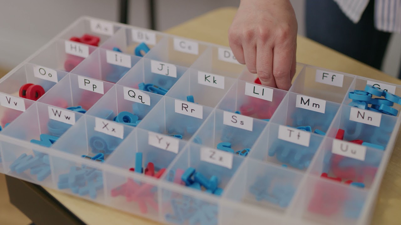 Magnetic Letters and Numbers in a Handy Organizer Case with Lid