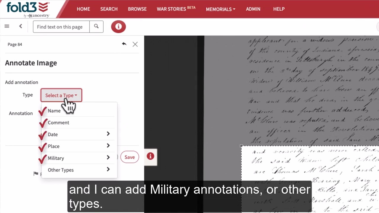 Fold3 Viewer and Annotations