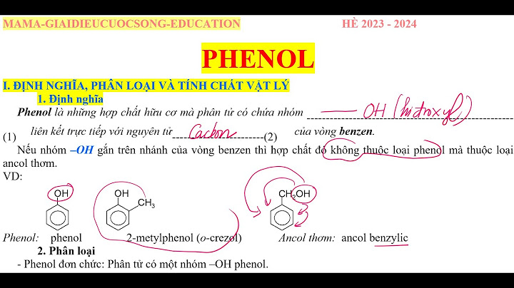 So sánh tính acid của phenol và ancol etylic