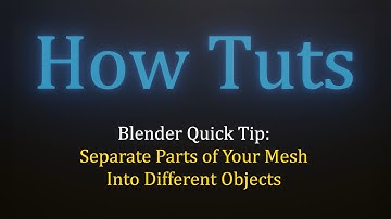 Separate Parts of Your Mesh Into Different Objects - Blender Quick Tip