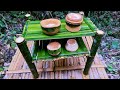 Sinh Tồn Trong Rừng | Tập 17 | Làm Bát Và Trạn Bát Bằng Tre | make bamboo bowls