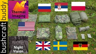 Military Camouflage Effectiveness | Hiding from Thermal Imaging | Nightvision | Visible Light