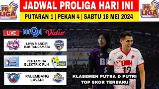 Jadwal Proliga 2024 Hari Ini | Klasemen Proliga Putra & Putri Terbaru Hari Ini | Palembang vs Lavani