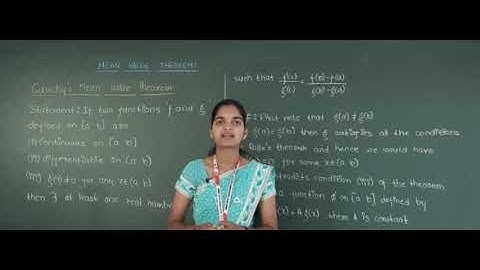 B.Sc. I-Sem: Mathematics : Unit 5: Mean Value Theorems : Part 6