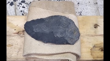 Flintknapping: Punch flaking #4