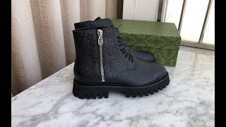 Gucci Novo Maxi GG Lug Sole Lace Up Boots Review