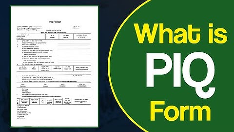 What is the PIQ form in SSB Interview | How To Fill PIQ Form in SSB Interview ? #SSB #ssbinterview