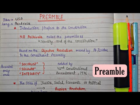 Preamble || Handwritten Notes || Lec.5 || Indian Polity || An Aspirant !