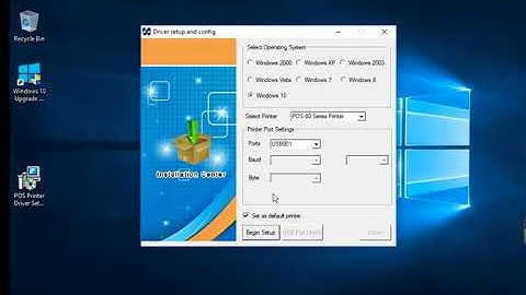 How to install windows10 driver 80mm printer USB port
