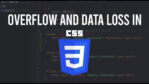 OVERFLOW in CSS | CSS3 Tutorial
