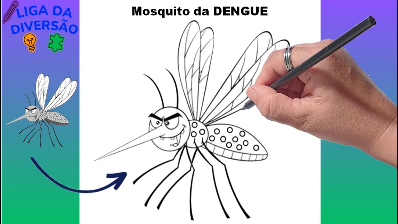 Como desenhar o mosquito da DENGUE fácil - YouTube