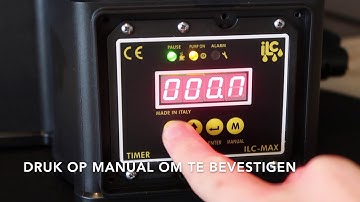 Wiejelo MAX pomp. Pauze tijd instellen