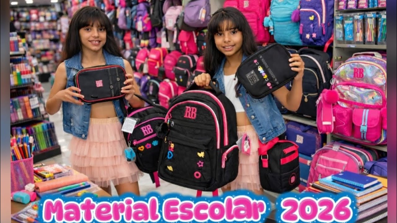 🎒 VOLTA ÀS AULAS 2026: Comprando Nosso Material Escolar! ✏️✨2026