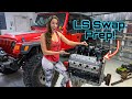 LS Swap My Jeep Wrangler!!  Lets Teardown and Inspect the "Junkyard" V8