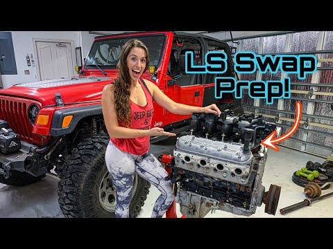 LS Swap My Jeep Wrangler!!  Lets Teardown and Inspect the "Junkyard" V8