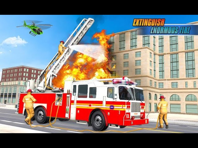 911 Fire Truck Rescue Driver emergência loucura 3D: jogo de missão