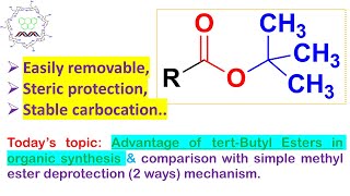 Advantage Of Tert-Butyl Esters In Organic Synthesis & Comparison With Simple Methyl Ester. Advantage Of Tert-Butyl Esters In Organic Synthesis & Comparison With Simple Methyl Ester.