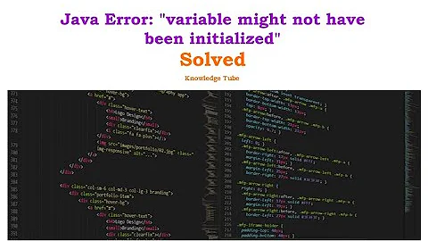variable might not have been initialized error in java