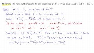 MATH0005 L59: the rank-nullity theorem