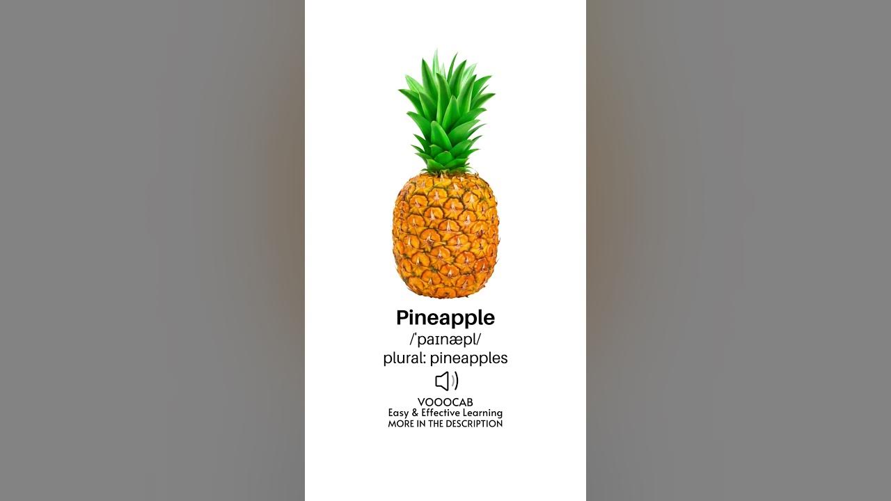 Pineapple Pronunciation, English Transcription, Plural Form