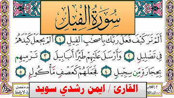 سورة الفيل ايمن رشدي سويد المصحف الملون Surah Al Feel ayman sweed برواية حفص عن عاصم