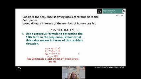 Integrated Math 1: M01 T02 L03 (Day 1) Determining Recursive and Explicit Expressions from Contexts