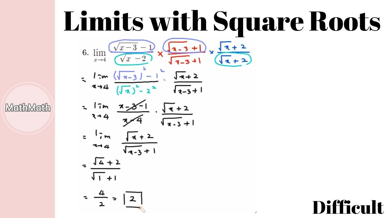 how to solve limit problems with square roots