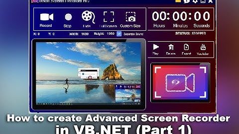 VB.NET (PART 1) How to create an Advanced Screen Recorder HD in VB.Net