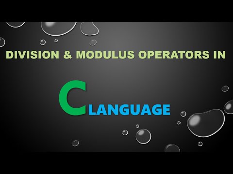 Division And Modulus Operators In C Language - YouTube