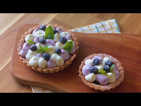 블루베리 크림치즈 타르트 만들기 (blueberry creamcheese tart recipe) + 포장