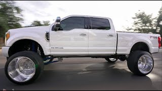 HOW A 2017 F250 PLATINUM IS BUILT! 8 INCH CHROME LIFT ON 26X16 FROM START TO FINISH!!!!