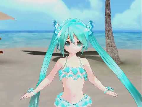 【フリル水着あぴミク】「渚のはいから人魚」（小泉今日子）初音ミク