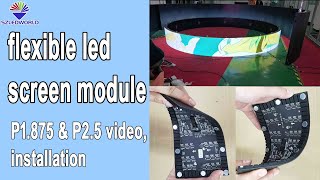 flexible led screen module /soft led display panel P1.87,P2, P2.5,P3,P4 for curved circle display screenshot 1